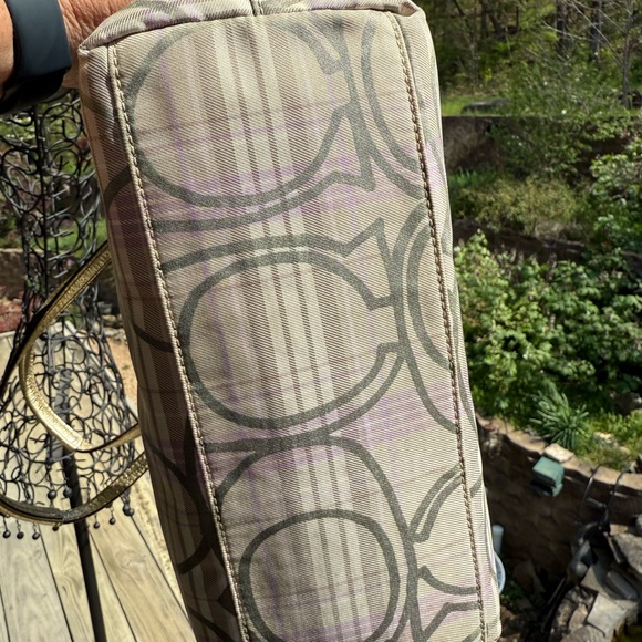 Coach Women's Pink and Gray Tote Bag - Picture 4 of 6